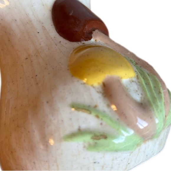 Vintage 1970s Mushroom Ceramic Salt and Pepper Shakers Set 4” Tall - Picture 7 of 10